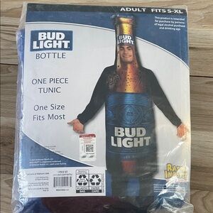 Bud Light Bottle One Piece Tunic One Size Fits Most